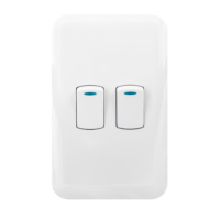Switch + cover (2 lever 2 way)