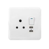 Socket comb + cover (100 X 100 16A Std + 2x USB )