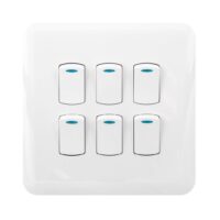 Switch + cover (6 Lever 1 way)