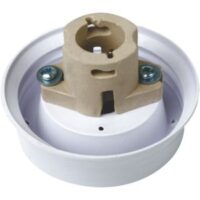 FIBREGLASS GALLERY WITH PORCELAIN B22/BC LAMP HOLDER - 6"/160mm