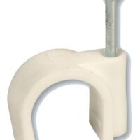 ROUND CABLE CLIPS - 11MM (WHITE)