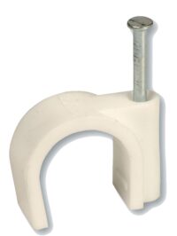 ROUND CABLE CLIPS - 11MM (WHITE)