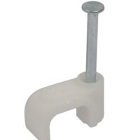 FLAT CABLE CLIPS - 12.5MM (WHITE)