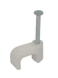 FLAT CABLE CLIPS - 12.5MM (WHITE)
