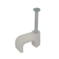 FLAT CABLE CLIPS - 5MM (White)