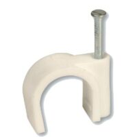 ROUND CABLE CLIPS - 7MM (WHITE)