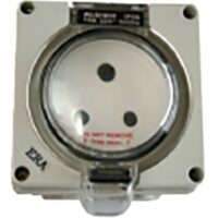 WEATHERPROOF UNSWITCHED SOCKET OUTLET - (WSU1666)